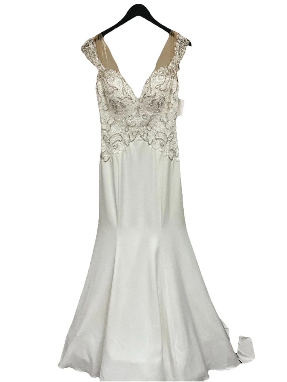 Calla Blance Ivory Beaded V-Neck Bridal Gown Size 10 Nwt